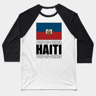 Flag of Haiti Baseball T-Shirt